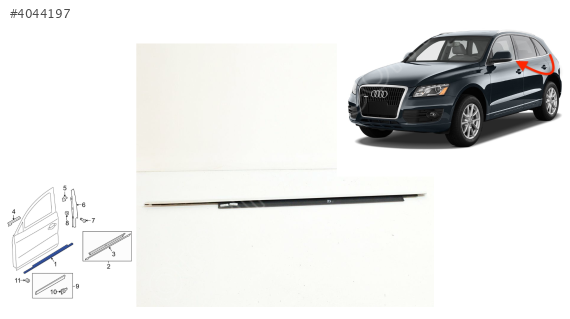 8R0853283F CAM SIYIRICI FİTİL ÖN SOL KROMLU AUDİ Q5 09-12