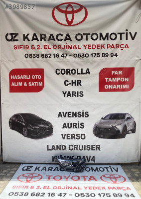 2016-2018 TOYOTA AURİS ÇIKMA ORJİNAL HATASIZ SAĞ ÖN FAR