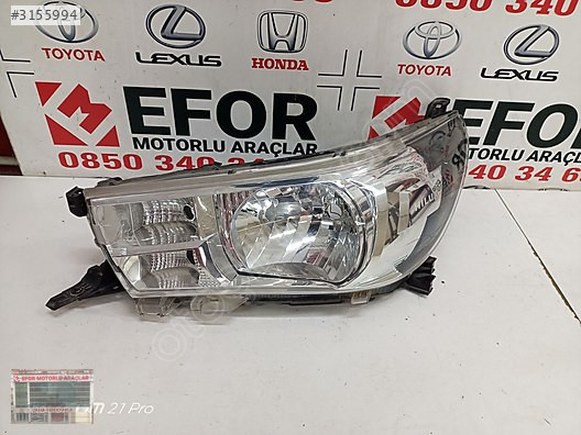 TOYOTA HİLUX DÜZ SOL FAR ÇIKMA ORİJİNAL PARÇA 2016-2020