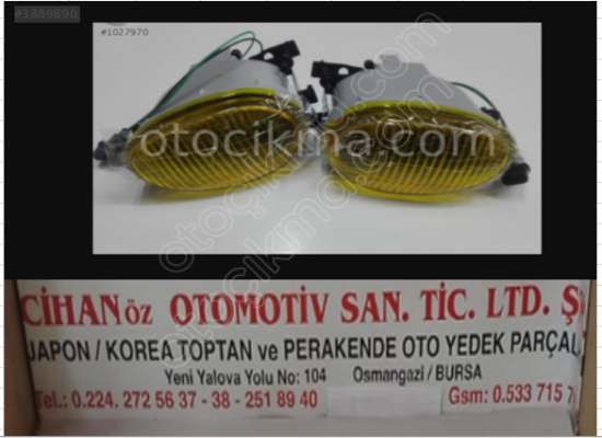 HYUNDAİ ACCENT SİS FAR TAKIMI SARI RENK 1998-2000