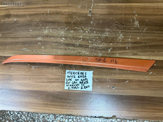 MERCEDES W116 SAĞ ÖN KAPI ÖN CAM DİREK NİKELAJI ORJİNAL ÇIKMA