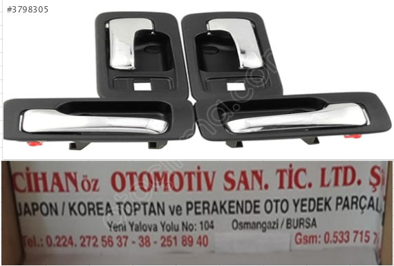HONDA ACCORD İÇ AÇMA KOLU SAĞ-SOL/ÖN-ARKA 1990-2000