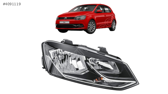 6C1941006 VW POLO 2015-2017 SAĞ FAR