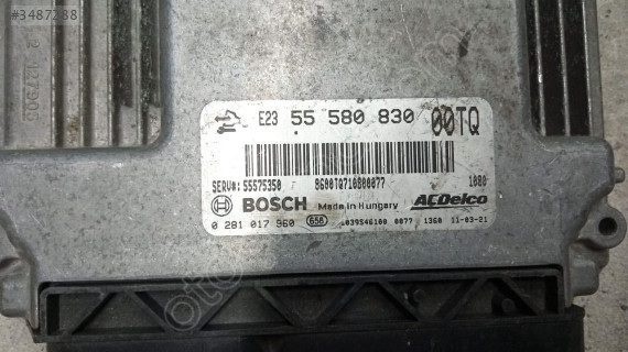 0281017960-55580830 OPEL CORSA D 1.3 MOTOR BEYNİ ÇIKMA ÜRÜN