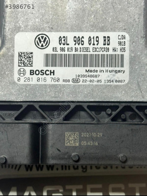 MULTICAR TEMİZLİK MAKİNALARI MOTOR BEYNİ 03L906019BB 0281016760
