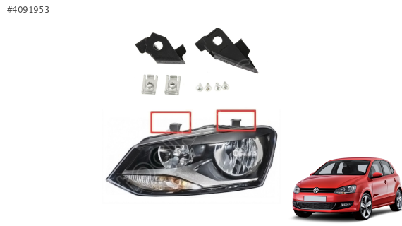 6R0998225 VW POLO 10-16 SOL FAR TAMİR KİTİ