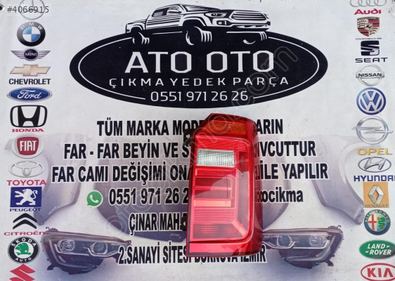 VOLKSWAGEN CADDY ORJİNAL CIKMA SAĞ STOP