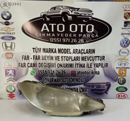 PEUGEOT 206 ORJINAL ÇIKMA SAĞ FAR