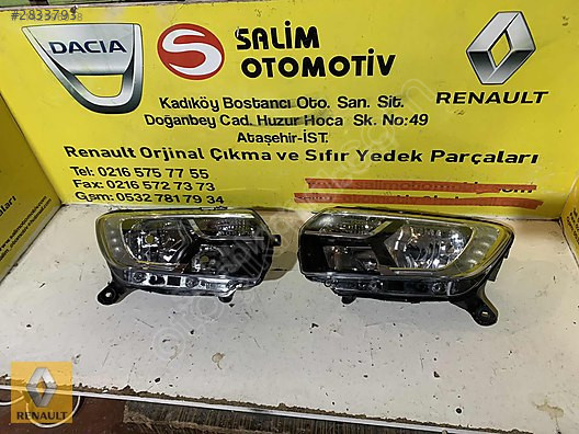 2017-19 DACİA SANDERO LEDLİ SIFIR SOL FAR ÇIKMA PARÇASI
