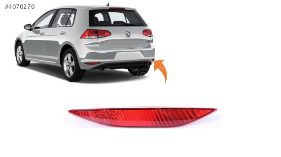5G0945106A VW GOLF7 2013-2017 SAĞ ARKA TAMPON REFLEKTÖR KARARTILM