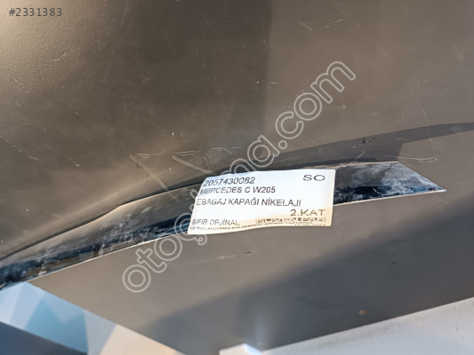 MERCEDES C W205 BAGAJ KAPAĞI NİKELAJI 2057430082 SO