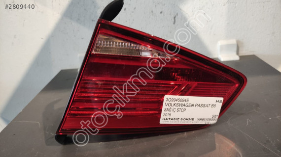 VOLKSWAGEN PASSAT B8 SAĞ İÇ STOP 2015 3G9945094E HS