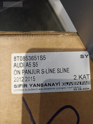 AUDİ A5 S5 PANJUR S-LİNE SLİNE 2012 2015 8T0853651S5 SY