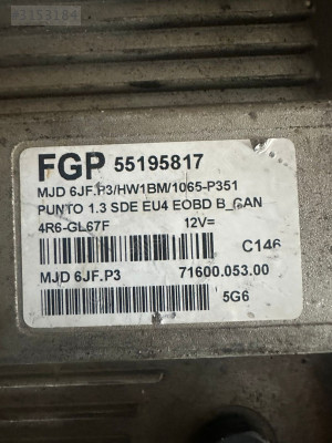 FİAT PUNTO 1.3 EURO4 MOTOR BEYNİ ÇIKMA ORJİNAL 55195817