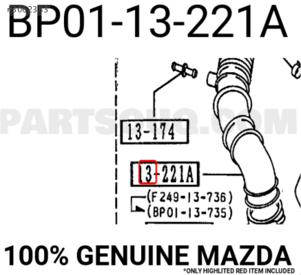 HAVA FİLTRE HORTUM MAZDA 323 90-95 BP0113221A B6 MOTOR
