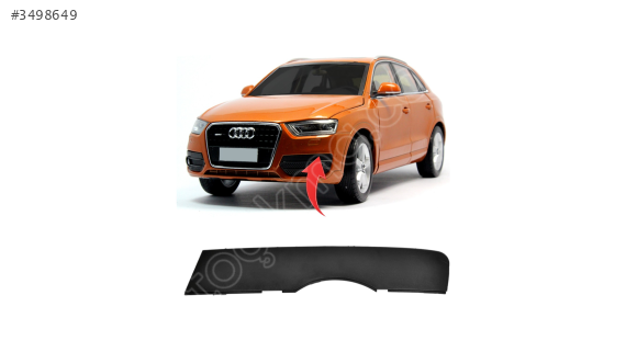 8U0807379B SİS FAR ÜST KAPAGI KAPLAMA L AUDİ Q3 2013-2015 .