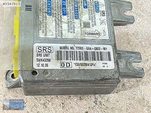 HONDA JAZZ 1.4 2002-2008 AİRBAG BEYNİ 77960 SAA G822 M1