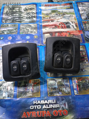 Renault Megan 1 clio 2 sol cam açma düğmeleri ve plastik çerceves