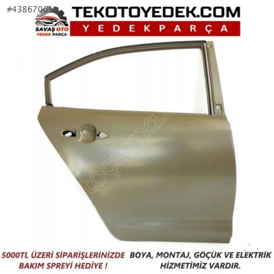 COROLLA ARKA KAPI SAĞ SOL 2019 VE ÜZERİ / KAMPANYA