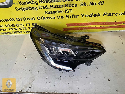 Orjinal Çıkma Renault Clio 5 Sağ Far ve Diğer Parçalar