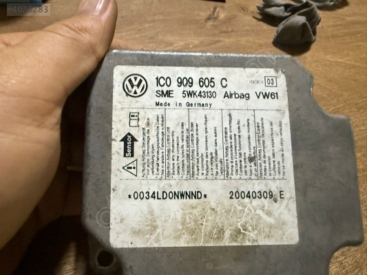 VW PASSAT B5,5 AUDİ SEAT SKODA AİRBAG BEYNİ 1C0909605C ORJ ÇIKMA