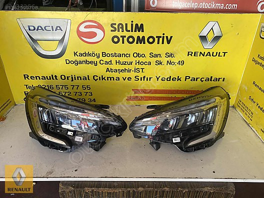 RENAULT CLIO 5 ÇIKMA ORJİNAL SAĞ SOL FAR VE DİĞER PARÇALARI