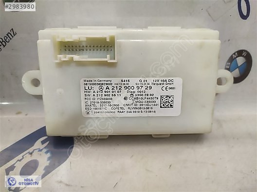 MERCEDES A SERİSİ W176 KASA KEYLESS GO BEYNİ ORJ A2129009729