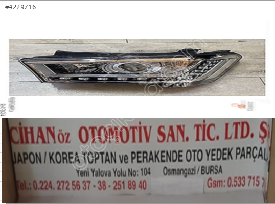 2016 Hyundai H350 Modeli için Orijinal Sol Far