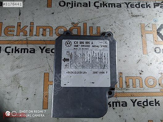 VW TRANSPORTER T5 GOLF POLO SEAT LEON AİRBAG BEYNİ 1C0 909 605 A