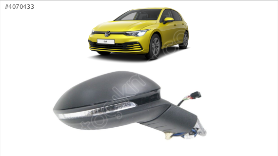 5H1857508AE VW GOLF8 SAĞ ELEK.AYNA KOMPLE