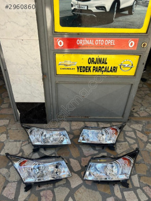 Chevrolet cruze sağ sol takım far sıfır krom far