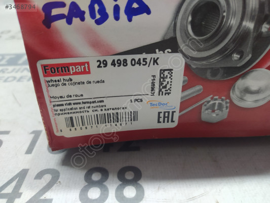 SIFIR VW POLO FABİA ARKA TEKER PORYASI 5 BİJON