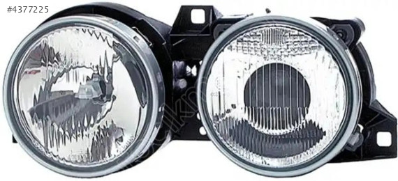 63121386753 BMW E30 1988-1991 KOMPLE FAR SET KRİSTAL BEYAZ