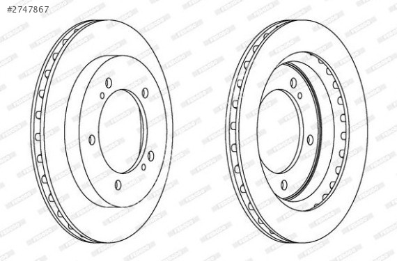 Suzuki Grand Vitara 98-05 Ön Fren Diski (286x5) FERODO DDF1687C