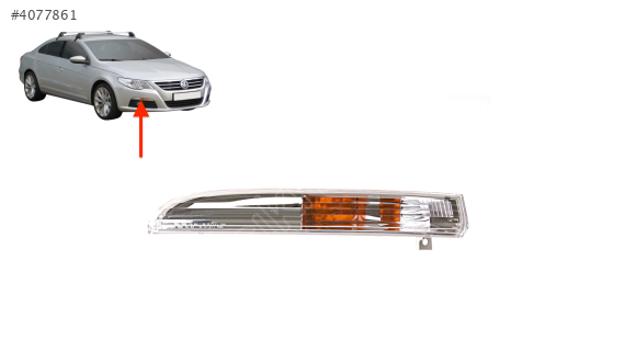 3C8953042 VW PASSAT CC 08-12 SAĞ ÖN TAMPON SİNYALİ