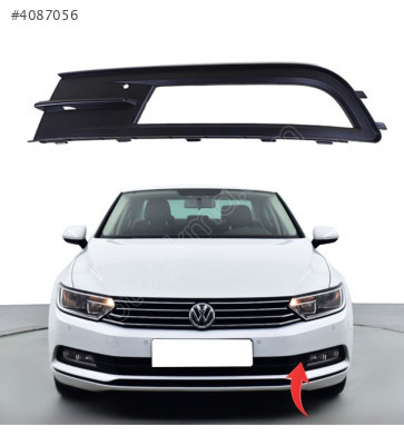 3G0854661 VW PASSAT 15-18 ÖN TAMPON SİS KAPAĞI SOL KROMSUZ