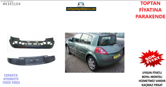 MEGANE 2 HB 2006 ARKA TAMPON BANDI VE TAMPON SIFIR (FİYAT ALIN)