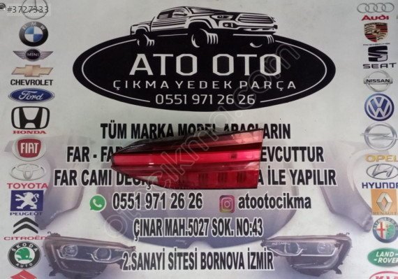 Audi A6   İç Sağ Stop 2019-2022 (Ledli) 4k5945094 orjinal çıkma