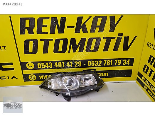 RENAULT MEGAN 2 SAĞ FAR MERCEKLİ İÇİ SİYAH SIFIR RENKAY OTO