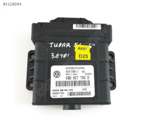 VW Touareg Otomatik Şanzıman Beyni 09D927750D Garantili Çıkma