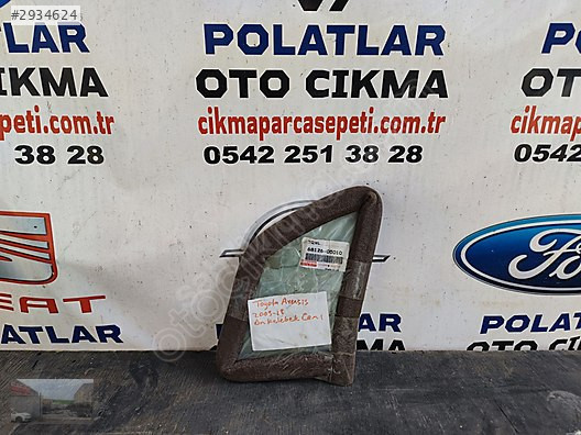 Toyota Avensis kelebek camı 2009- 2018 sol Orjinal