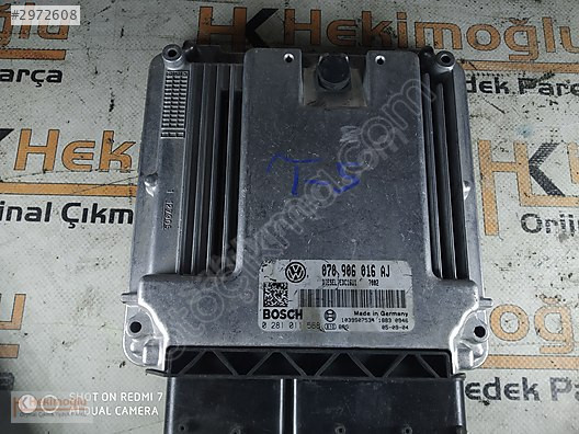 VW VOLKSWAGEN TRANSPORTER 2.5 MOTOR BEYNİ TDI DİZEL 070906016AJ
