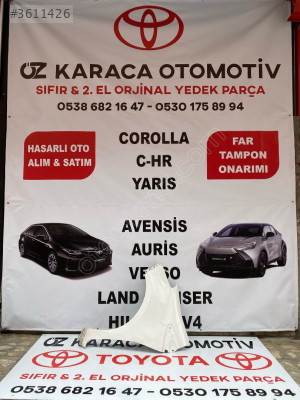 2012-2018 TOYOTA YARİS ÇIKMA ORJİNAL SOL ÖN ÇAMURLUK