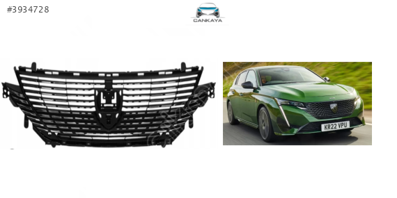 PEUGEOT 308 2021+ ÖN PANJUR SİYAH 1. KALİTE (SIFIR)