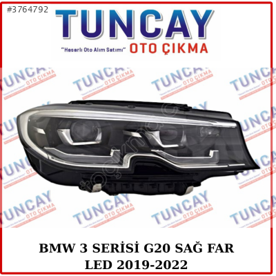 BMW 3 SERİSİ G20 SAĞ LED FAR 2019-2022 YEDEK PARÇA