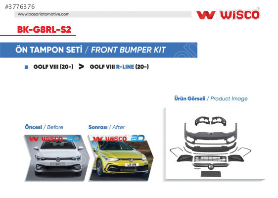 TAMPON ÖN VW GOLF 8 R-LINE 20