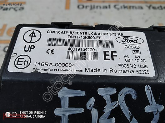 FORD FIESTA MERKEZİ KİLİT KONTROL BEYNİ DN1T-15K600-EF, 116R
