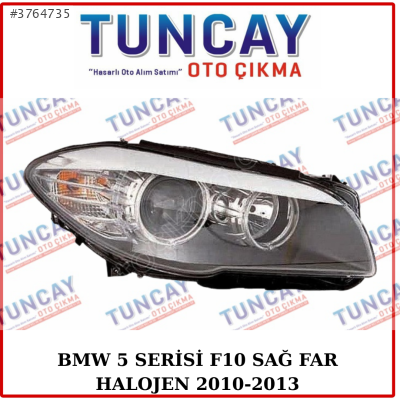 BMW 5 SERİSİ F10 SAĞ FAR HALOJEN 2010-2013  63117203240