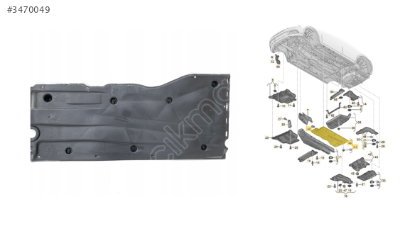 5WA825202D MOTOR ALT MUHAFAZA PLASTİGİ YAN R GOLF 2020KAROQ
