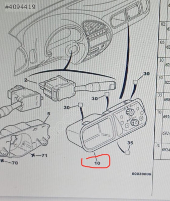 Citreon saxo sol taraf sinyal kutusu 6239G7